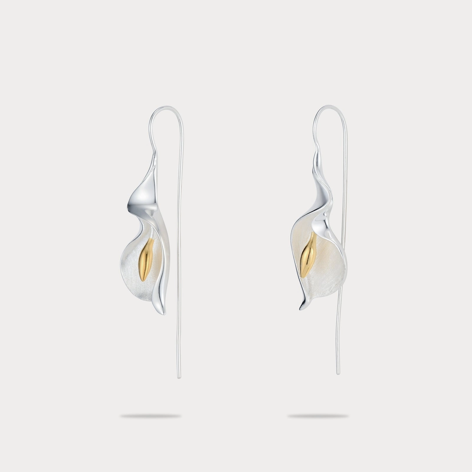 Adorable Trinket Casual Trinket Silver Calla Lily Earrings