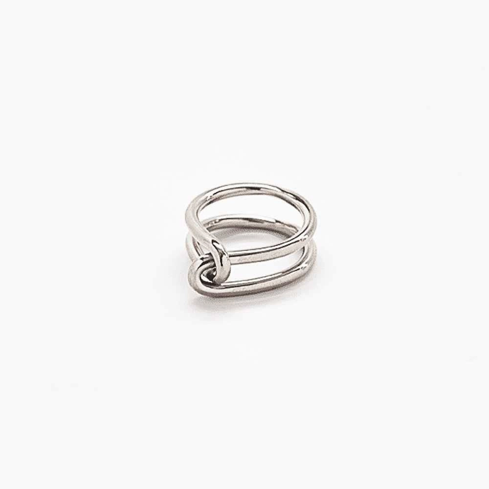 Silver Double Knot Ring Quick Layer