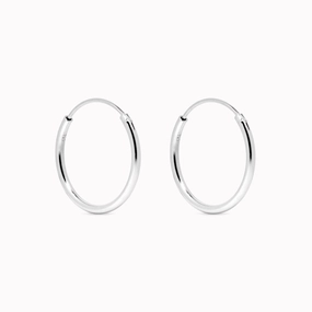 Silver Hoop Earrings 20mm - Rebecca Luxury Style