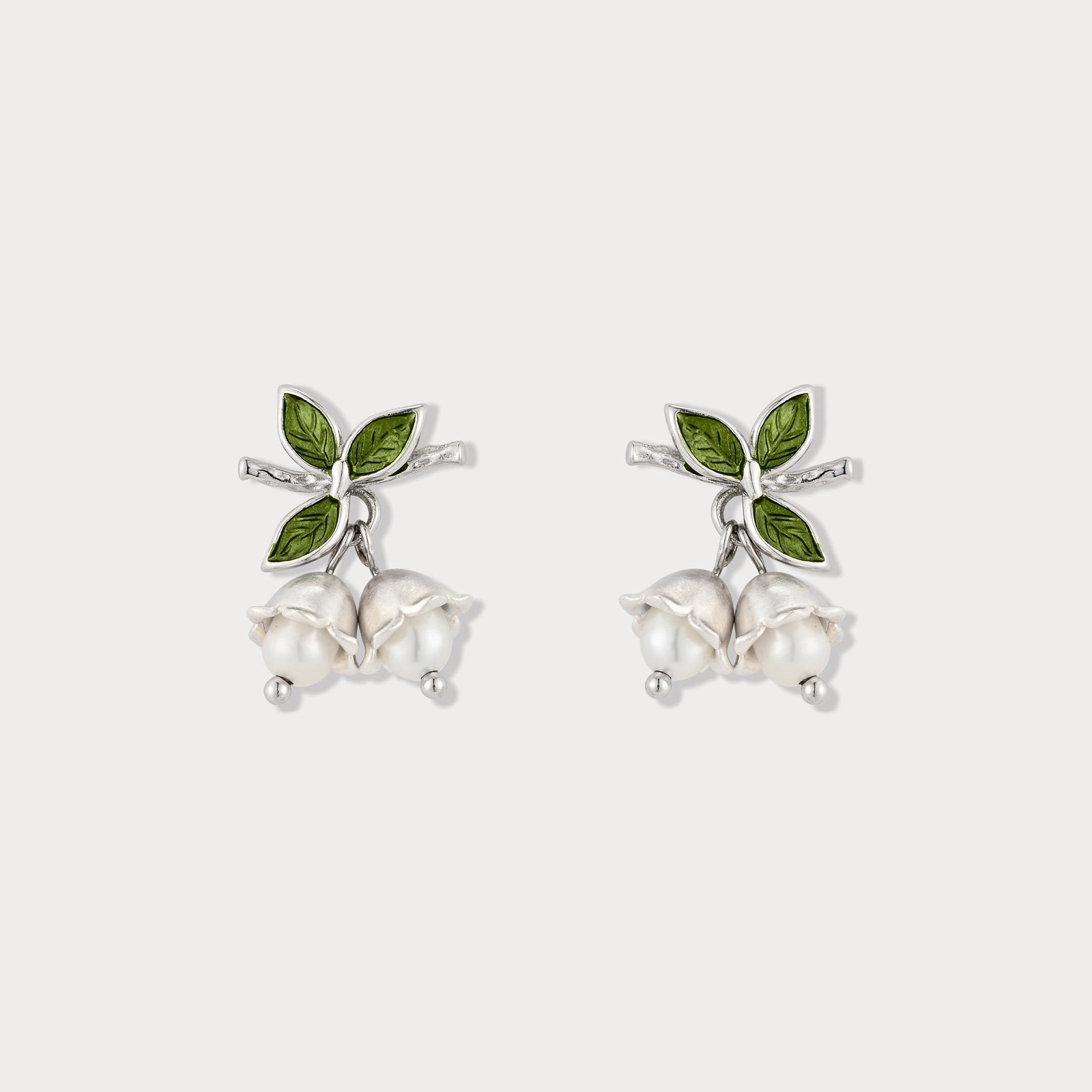 Silver Lily Of The Valley Earrings Bright Choice