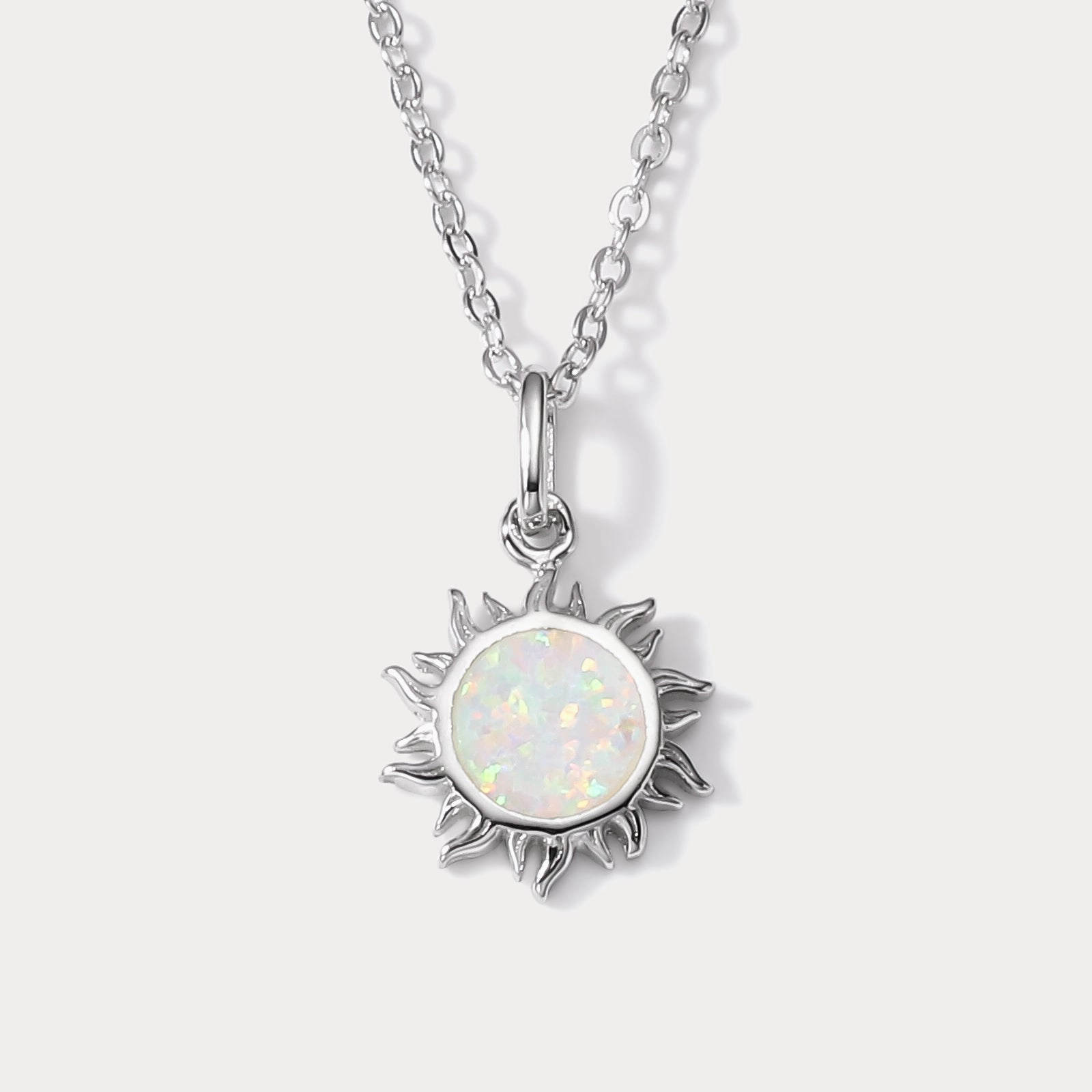 Bright Touch Ethereal Feature Silver Sun Necklace