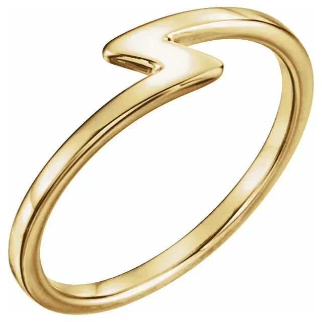 14K Yellow Stackable Ring Cool Look