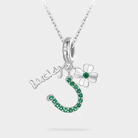 Four Leaf Clover U Shape Lucky Necklace Alluring piece Beach Vibes