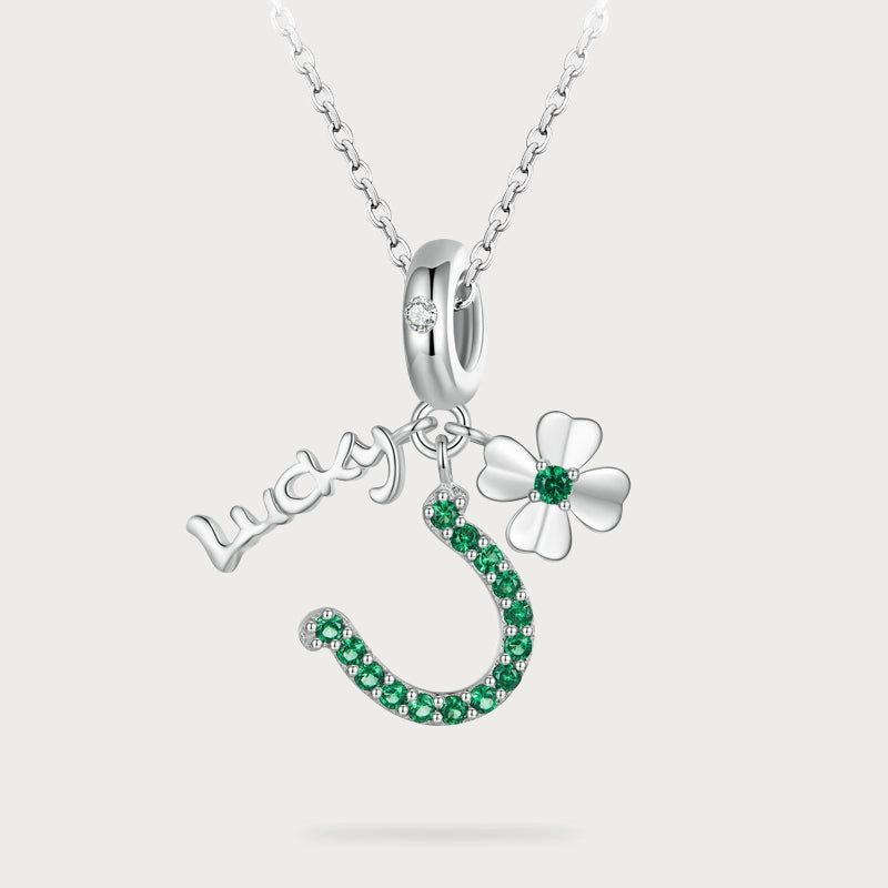 Four Leaf Clover U Shape Lucky Necklace Alluring piece Beach Vibes