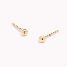 14k Sphere Studs - Silje Luxe Effortless Shine Gentle Finish