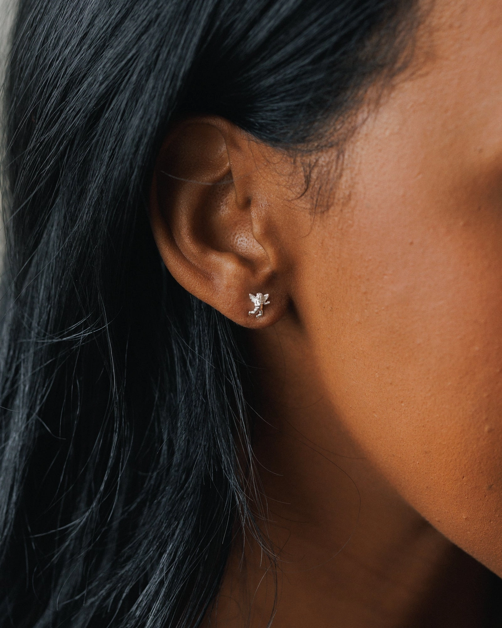 Chic pieces Handcrafted Highlight Cherub Studs