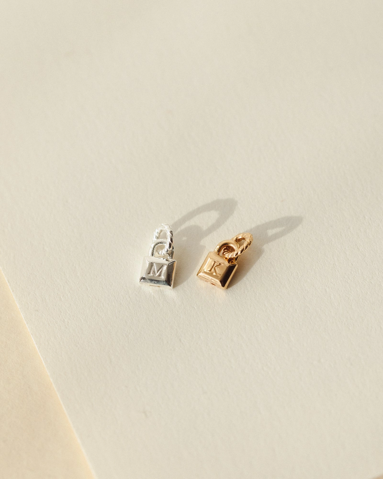 Fashion Pairing Artistic Creation Initial Padlock Charm