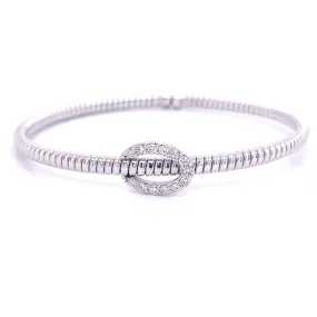 Perennial Favorite Bangle Diamond Bracelet in 18K White Gold (0.30ctw)