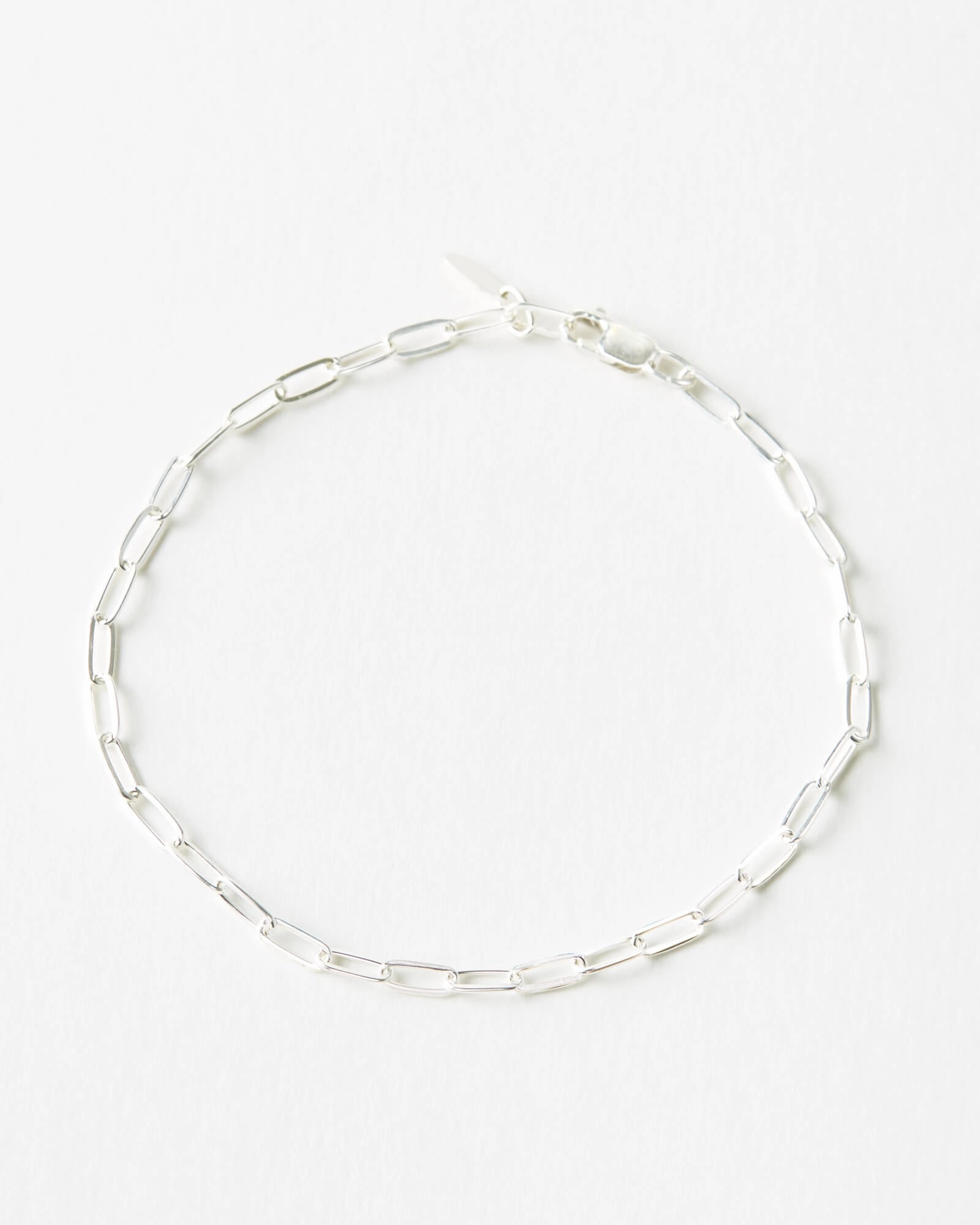Glistening Gem Small Paperclip Chain Bracelet