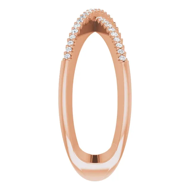 14K Rose 1/6 CTW Diamond Criss Cross Diamond Ring Timeless Craft