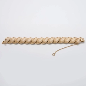 Everyday Pick Timeless Craft Vintage Gold Textured Link Bracelet