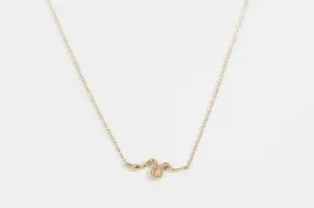 Ornate Edge Charming Touch Snake Necklace