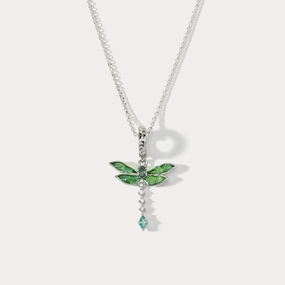 Refined Choice Glamour Finish Dragonfly Pendant Necklace
