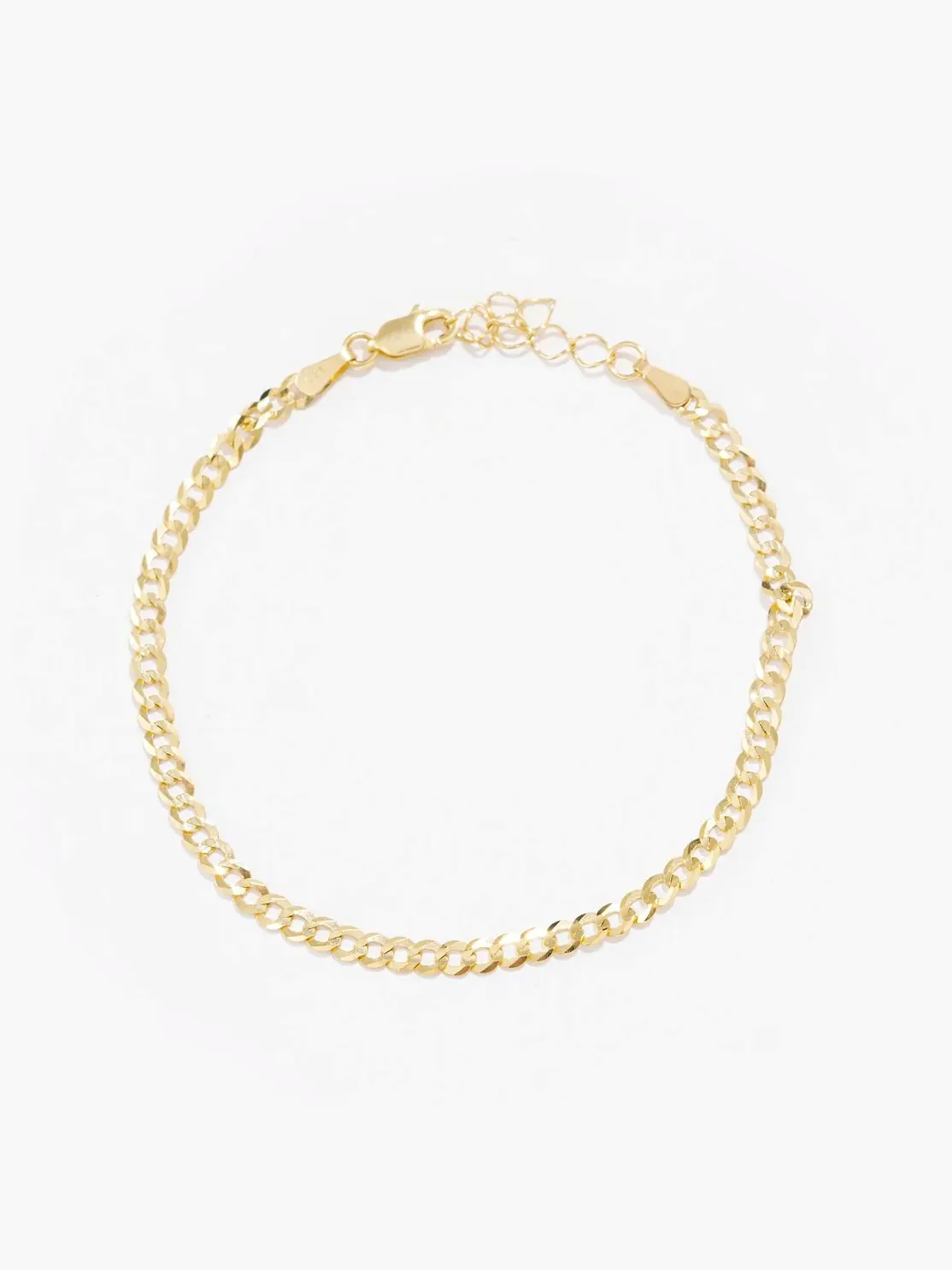 Casual Chic Solid Gold Curb Chain Bracelet