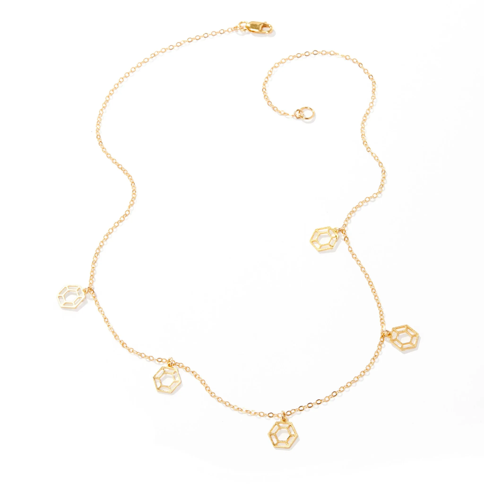 Business Meeting Art Lover Florence - Choker Necklace with Hexagon Charms