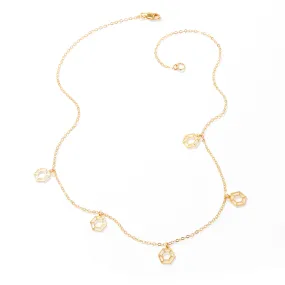 Business Meeting Art Lover Florence - Choker Necklace with Hexagon Charms