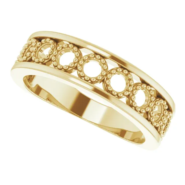 Utilitarian Design 14K Yellow Geometric Stackable Ring