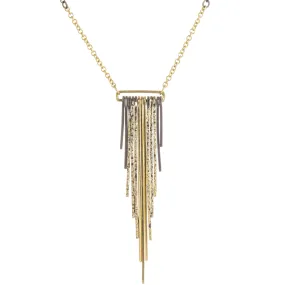 Timeless Design Classic Duo The Decidedly Deco Necklace - 22ky, 18ky   Oxidized Silver