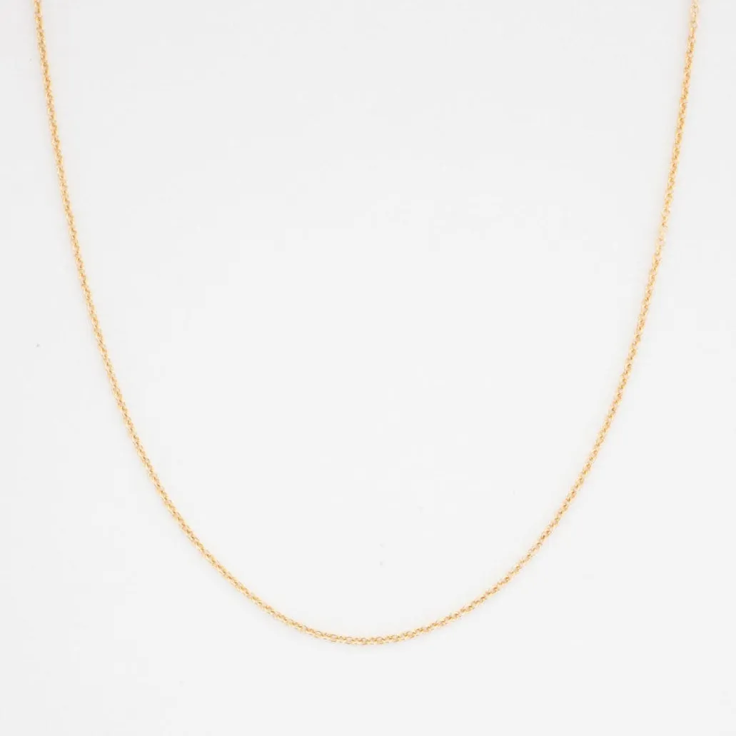 Cable Chain Necklace - 14K Solid Gold family event Decorative Pendant
