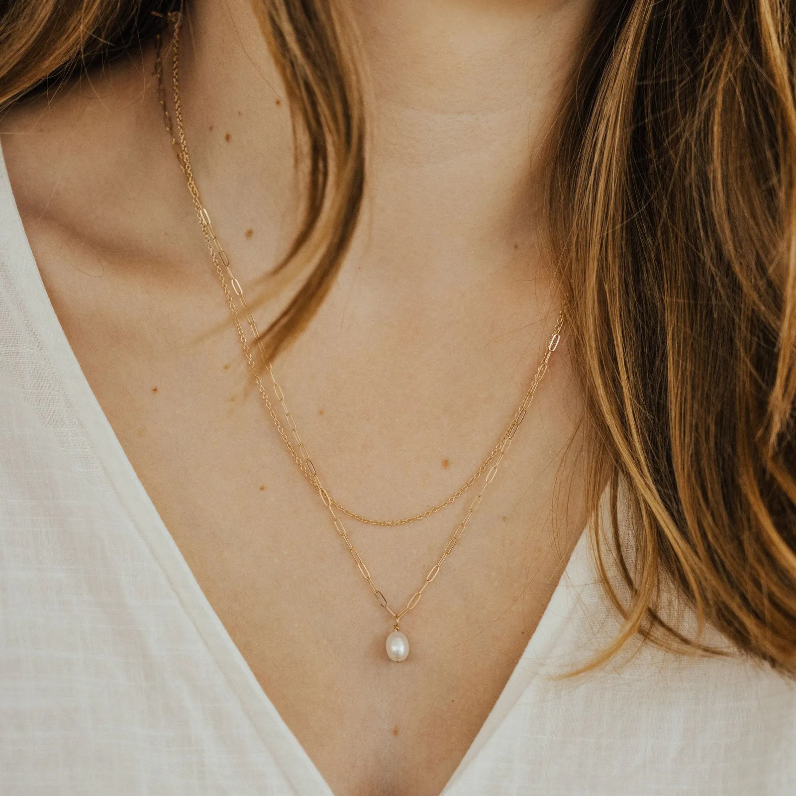 Cable Chain Necklace - 14K Solid Gold Modern Touch Radiant Form