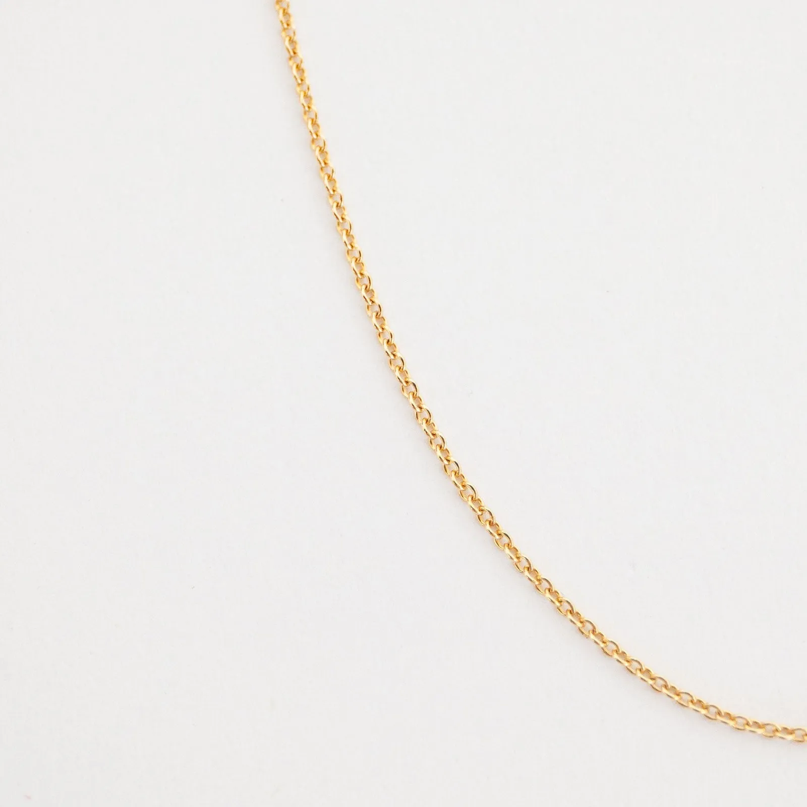 Graceful Craft Cable Chain Necklace - 14K Solid Gold