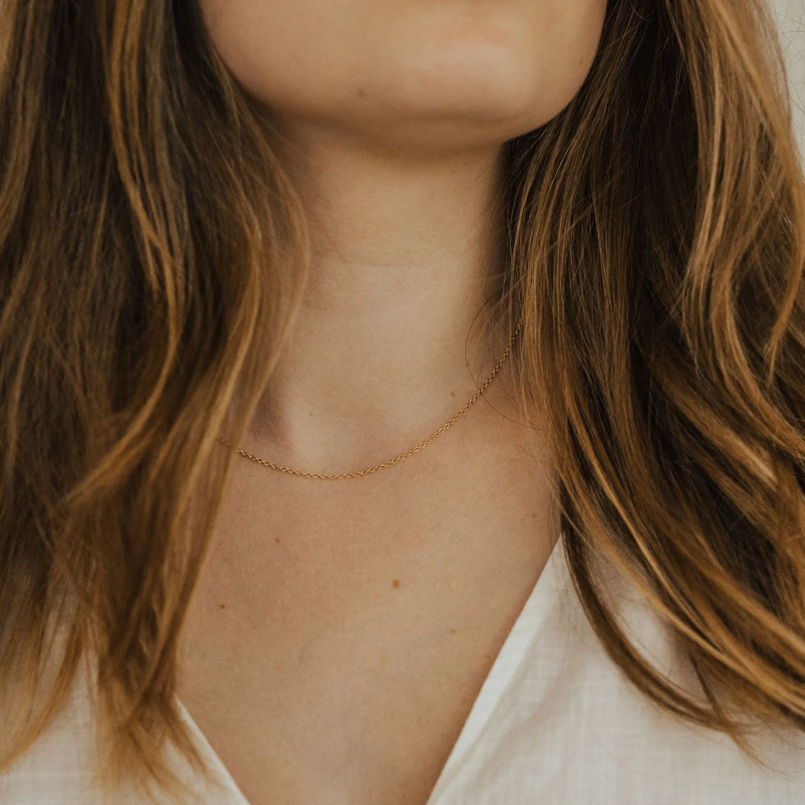 Chic Flair Layered Texture Cable Chain Necklace - 14K Solid Gold