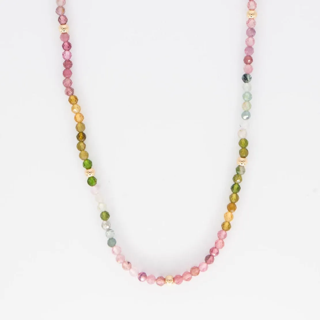 Retro accessory Individual Accessory Tourmaline Beaded Necklace