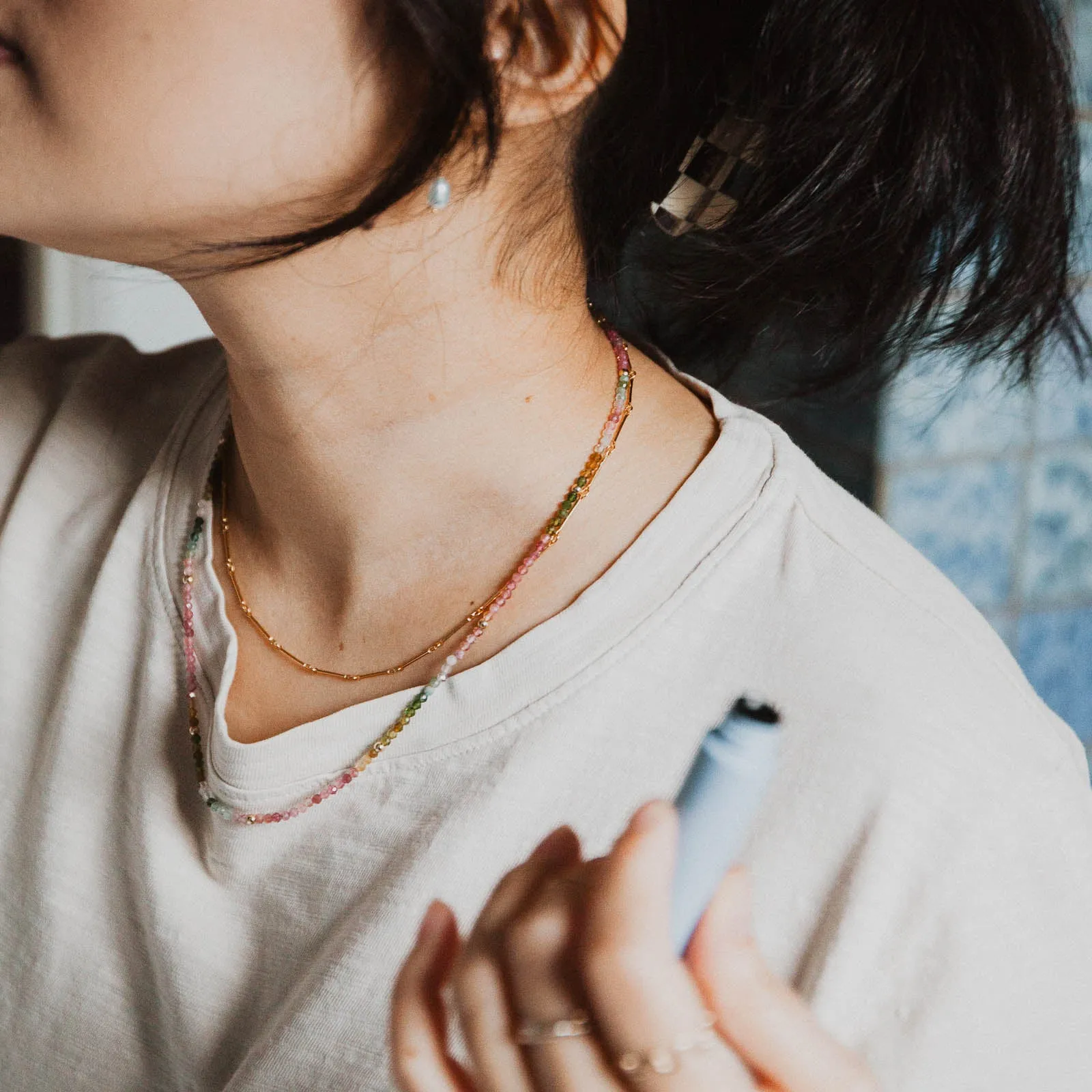 Youthful Energy casual event Tourmaline Beaded Necklace