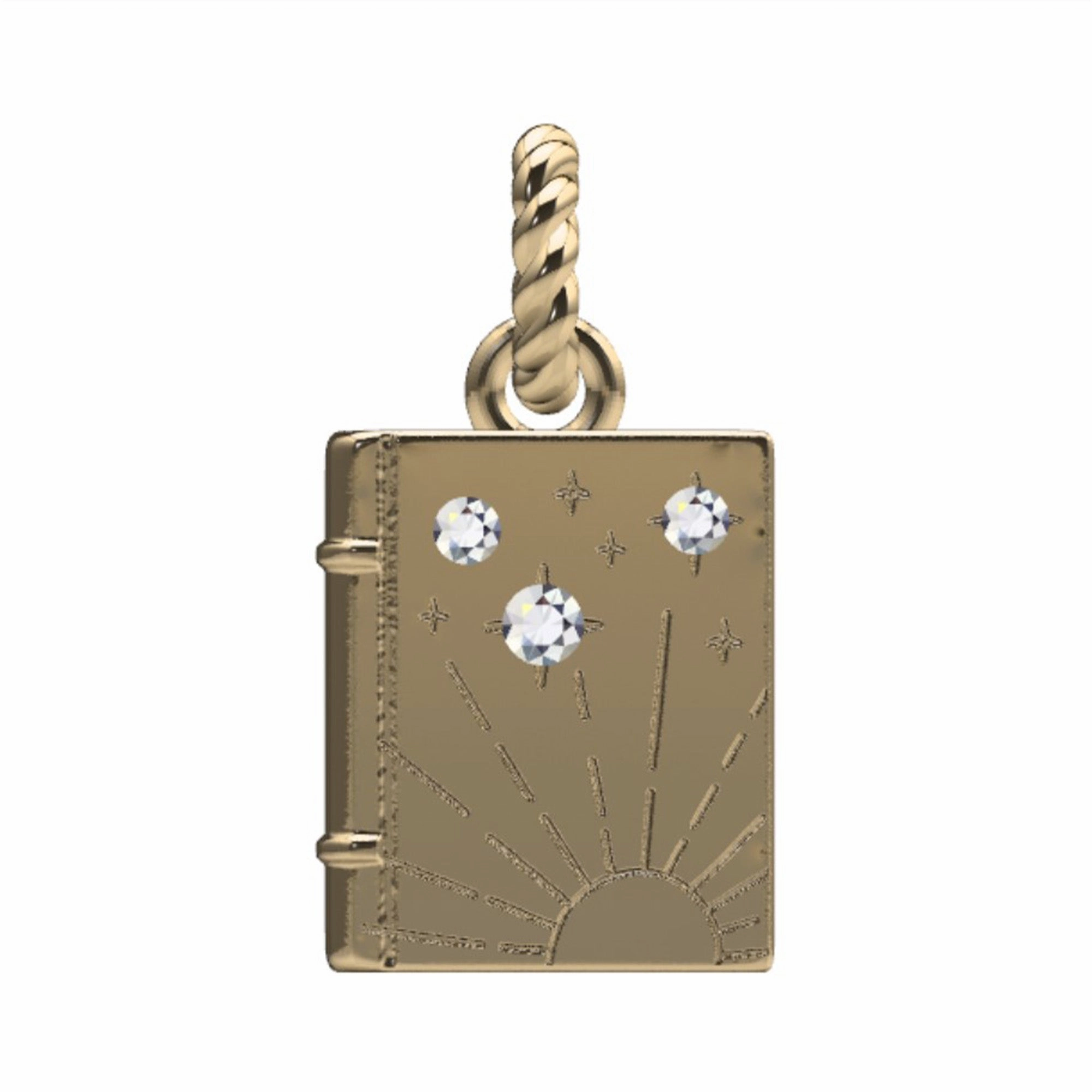 Cosmic Unfolding Book Charm Glow Mood Minimalist Design