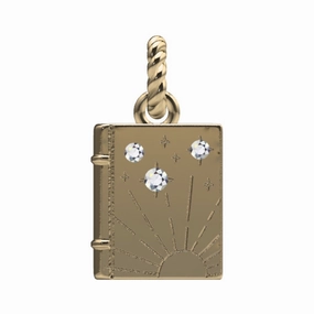 Cosmic Unfolding Book Charm Glow Mood Minimalist Design