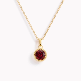January Birthstone Necklace - Garnet Sophisticated Appeal Flirty Accent