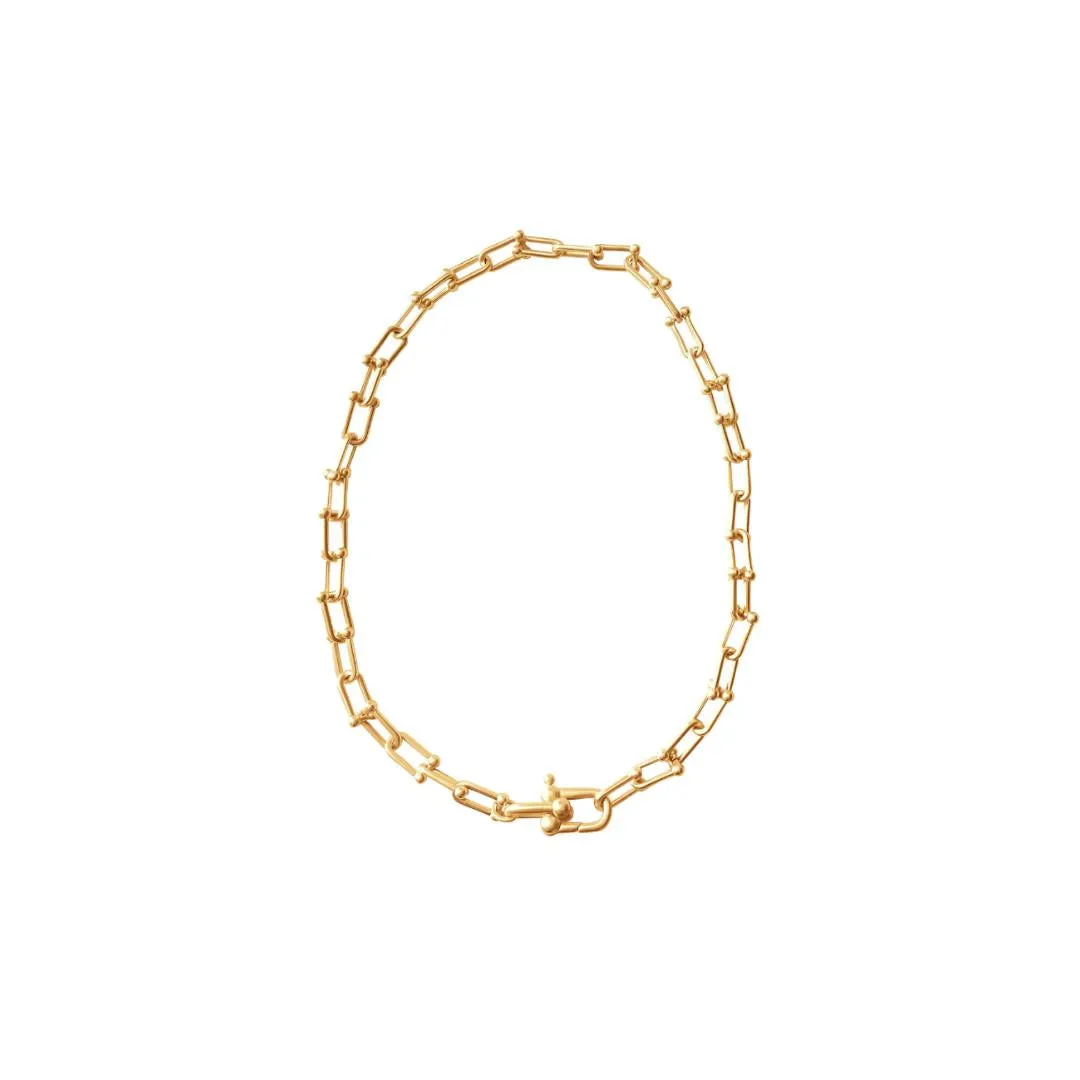 Retro accessory Vintage Gift Interlocking Links Necklace