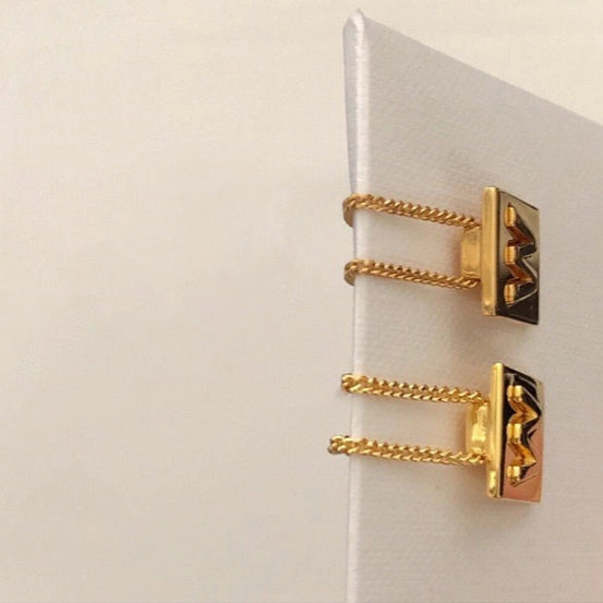 Parisian Initial Square Pendant Necklace 18K Creative Accent Daytime Shine