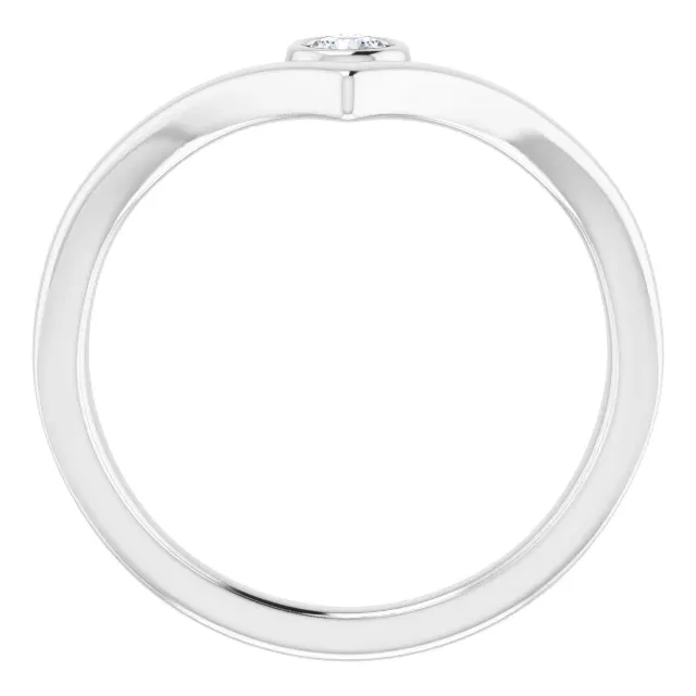 14K White 3 mm Round Forever One Moissanite Ring Personal Item Elegant Gift