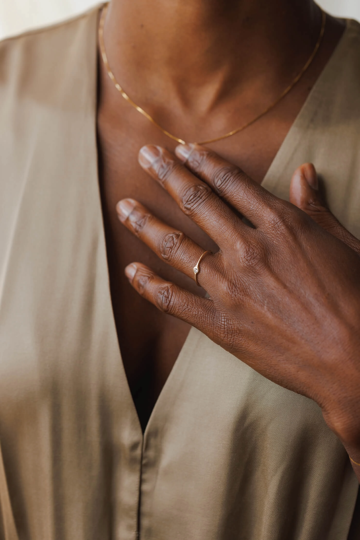 Polished Jewelry Timeless Highlight Gaia White Sapphire Solitaire Ring