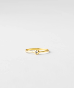Soft Tone Cool Texture Gaia White Sapphire Solitaire Ring