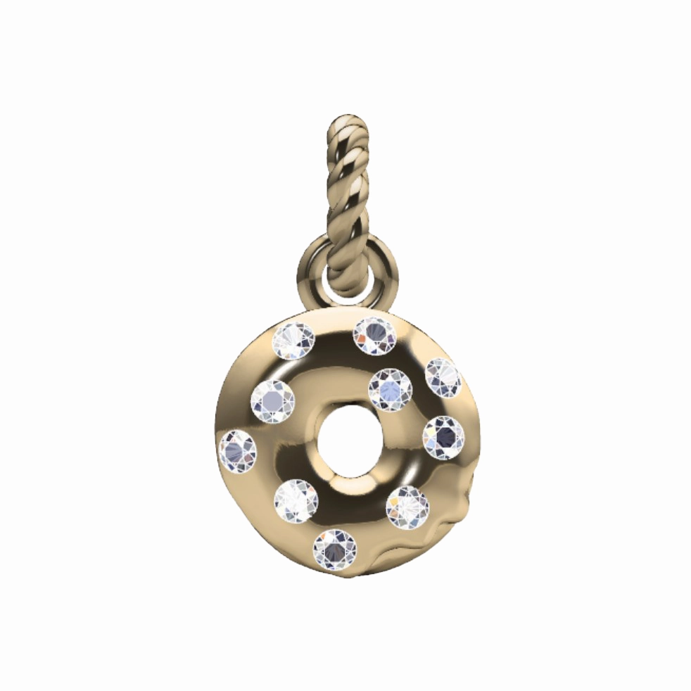 Sprinkled Donut Charm Modern Craft Graceful Detail