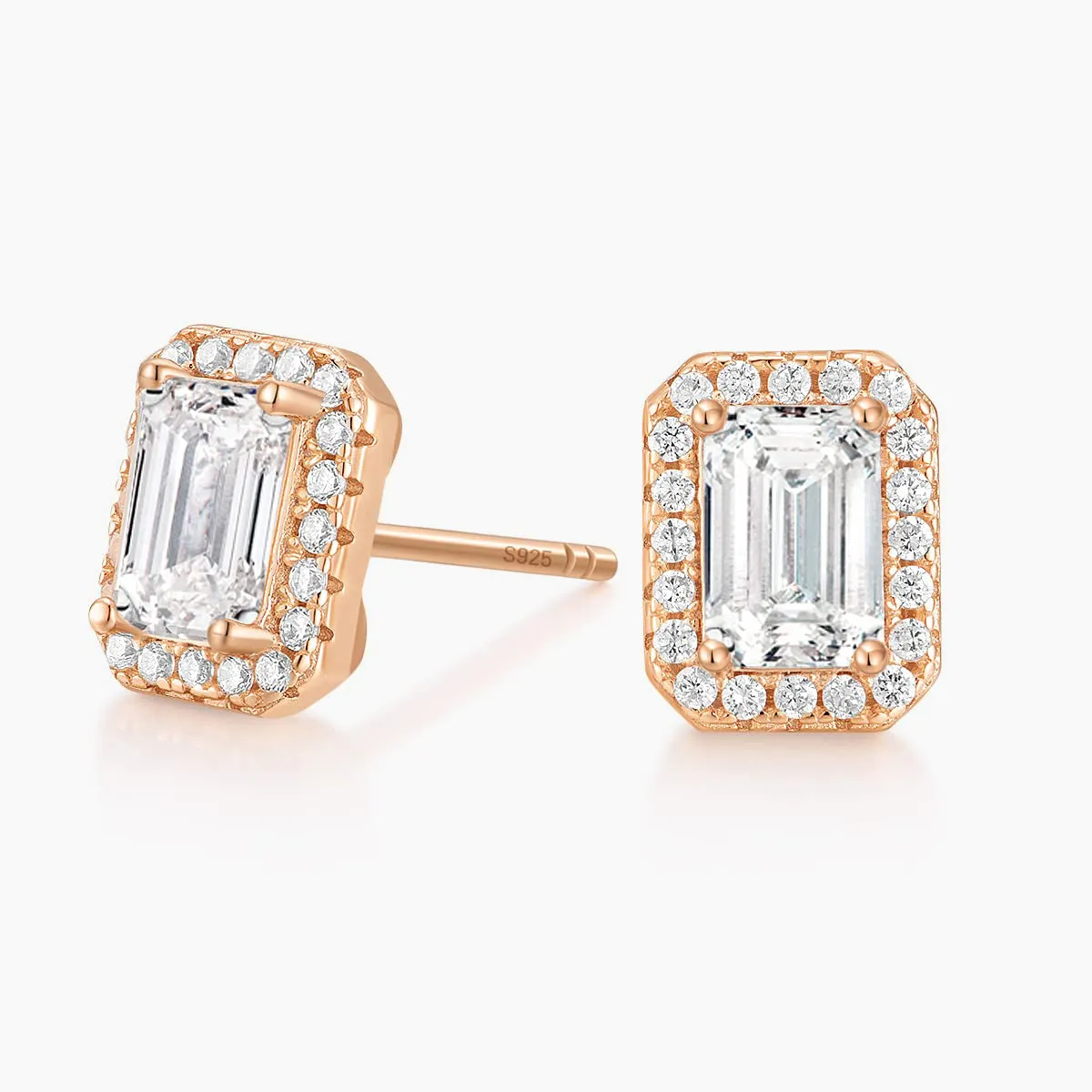 Vibrant Accessories Petite Style Square Cut Cubic Zirconia CZ Earrings