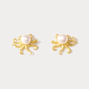 Octopus Pearl Earrings Fresh Mood