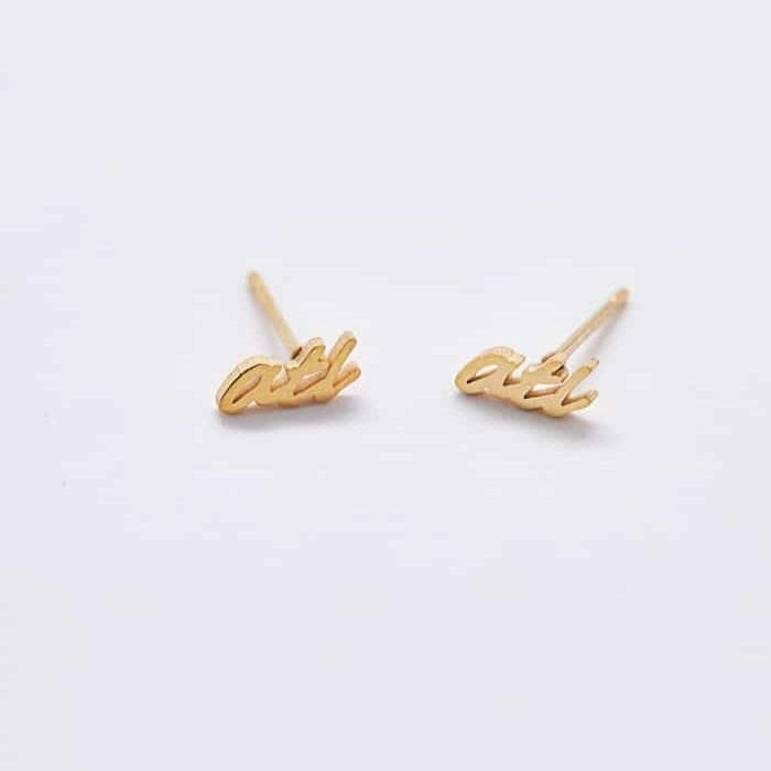 ??ATL?? Gold Dainty Stud Earrings Cool Fit