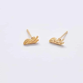 Eternal Classic ??ATL?? Gold Dainty Stud Earrings