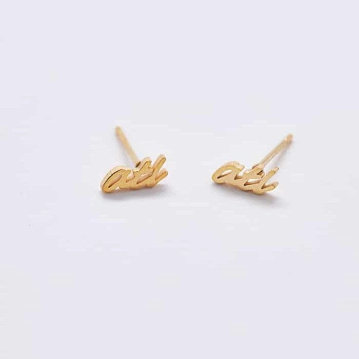 Eternal Classic ??ATL?? Gold Dainty Stud Earrings