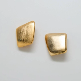 Gleaming Sparkle Subtle Highlight Vintage Gold Abstract Earrings