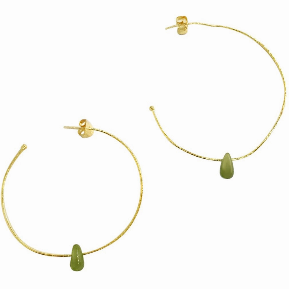 Dainty drop hoops Spiral Embellishment Bright Ornament