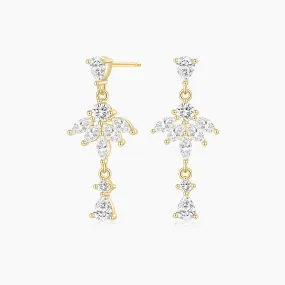 Statement Dangling Long Earrings Handcrafted Jewelry Finish Shiny Accent