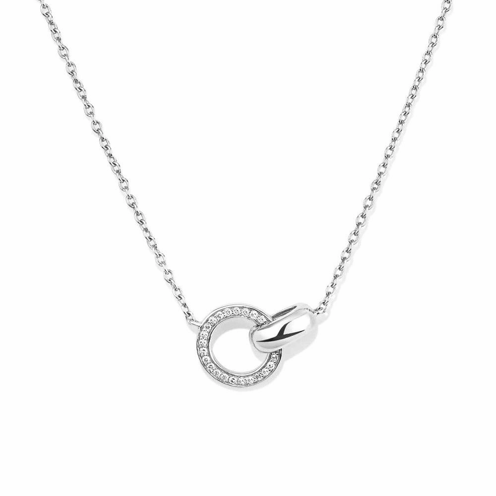 Chic Mood Pav?? Lab Grown Diamond Interlocking Love Necklace