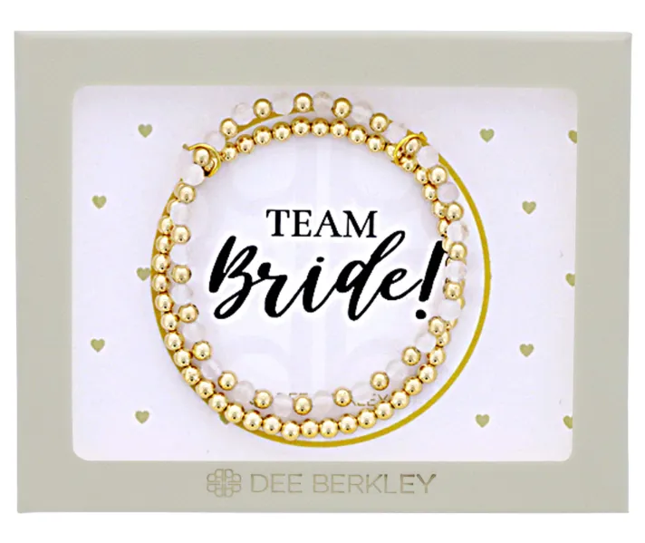 Professional Touch Dee Berkley 7 inch Bracelet in Yellow Gold Filled  "Team Bride"