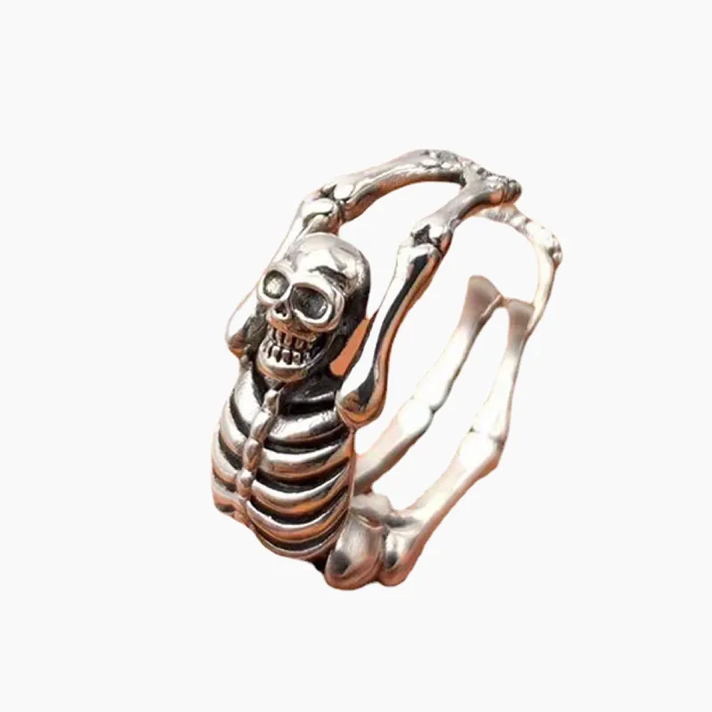 Essential Accessory Sterling Silver Fashion Skeleton Ring