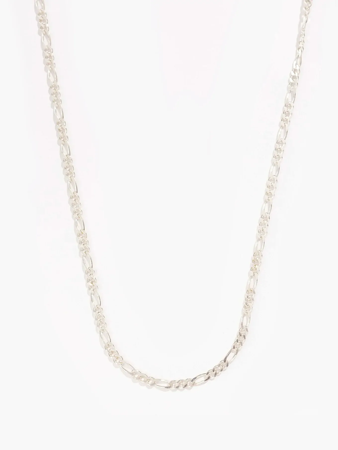 Sterling Silver Figaro Chain Luxury Design Pieces Bold Jewelry Shine