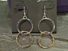 Statement Adornment Sophisticated Feature Sterling Silver, Gold Plated Earrings